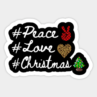 Love peace Christmas Sticker